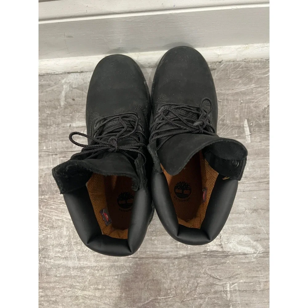 Timberland Boots Boys Size 6 M Inch Premium Waterproof Boots Black Suede B106